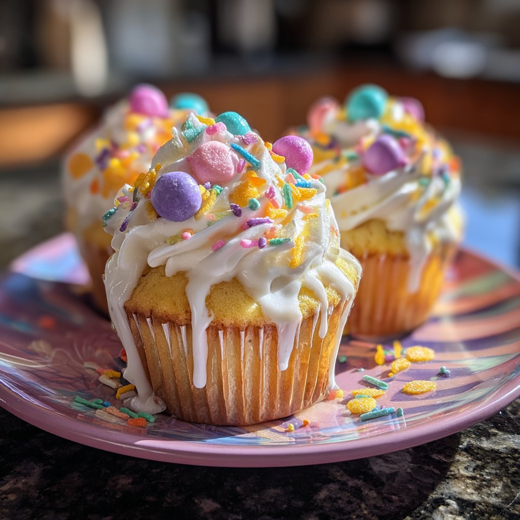 Charming Candy Flower Cupcakes