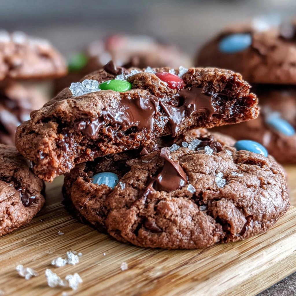 M&M Brownie Delight Cookies