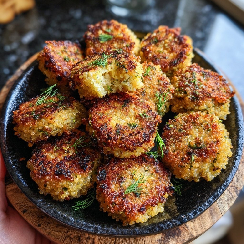 Mini Quinoa Fritters with Dill