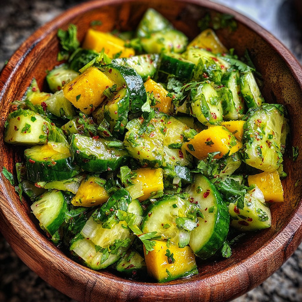 Cool Cucumber Salad with Mango