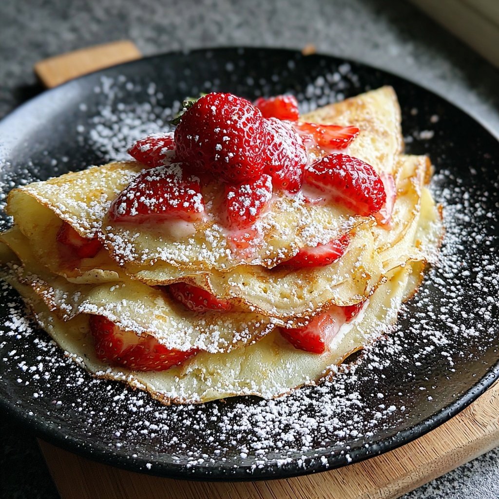 Lemon Ricotta Strawberry Crespelle